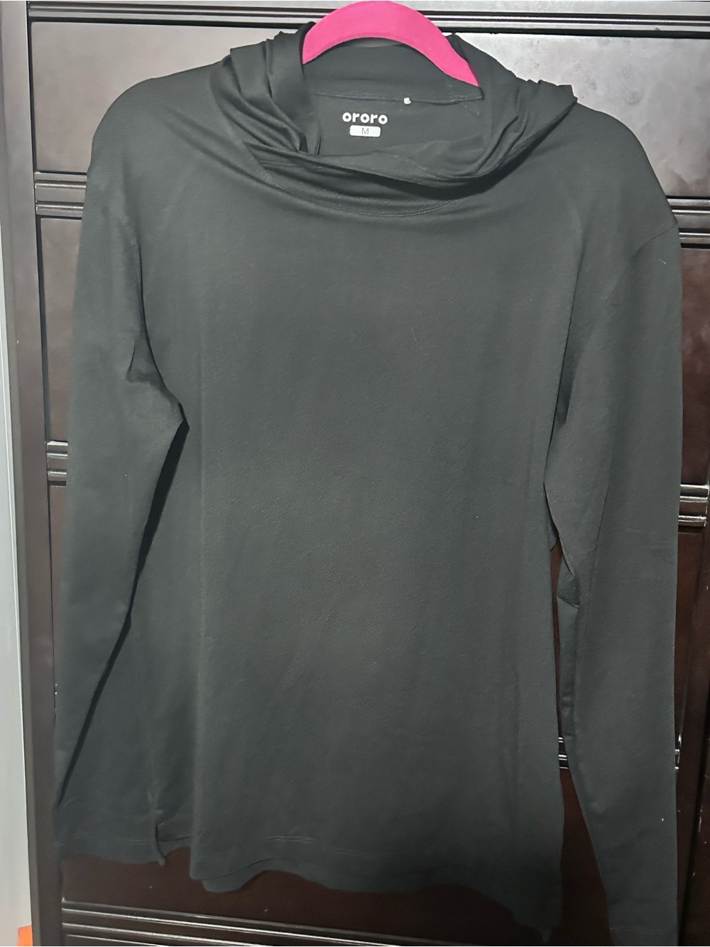 Black Long-Sleeve Lightweight Hoodie